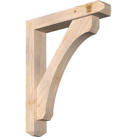Ekena Millwork Legacy Craftsman Smooth Bracket w/ Offset Brace, Douglas Fir, 5 1/2"W x 30"D x 36"H BKT0604X30X36LEC04SDF